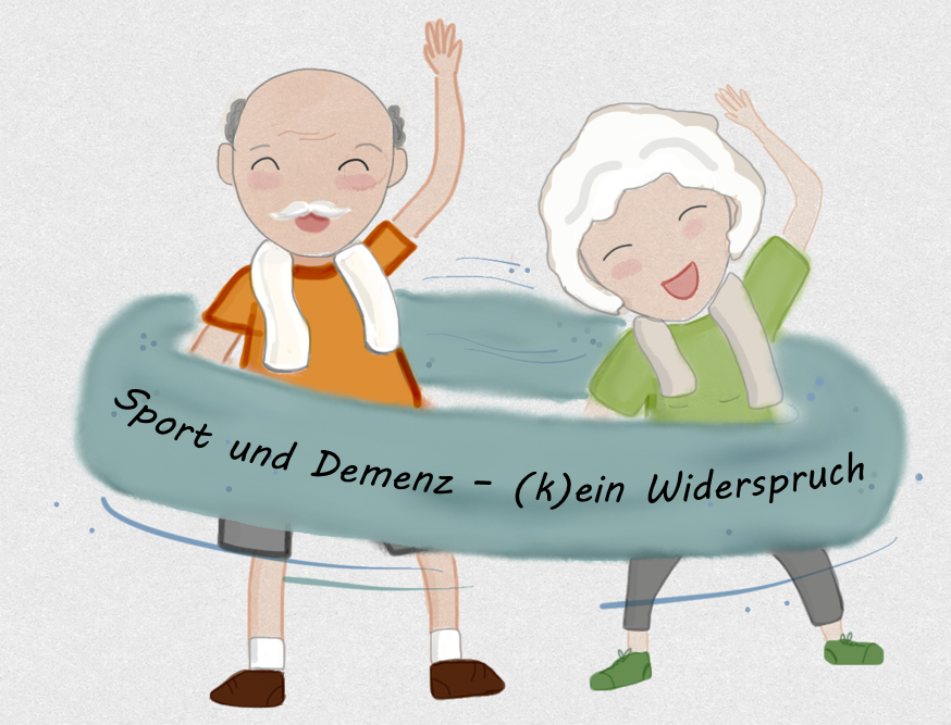 Zwei alte Menschen in einem Hula Hoop